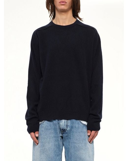 Maison Margiela Black Lambswool Sweater for men