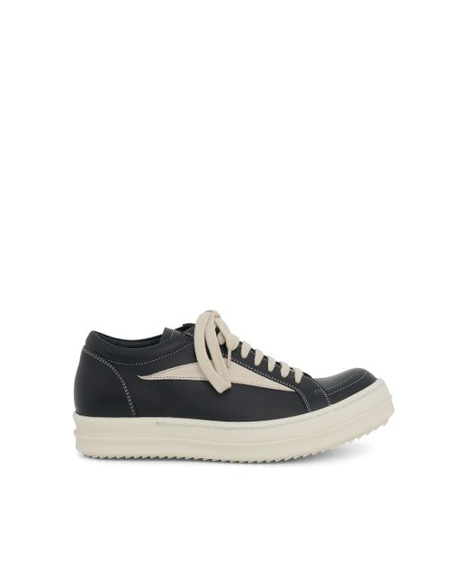 Rick Owens Multicolor Vintage Leather Sneakers, /Milk, 100% Calf Leather