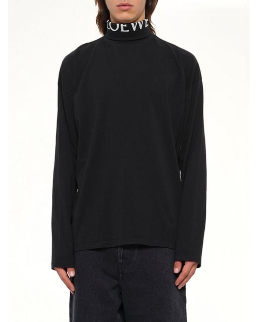 Loewe Black Logo Neck Top for men
