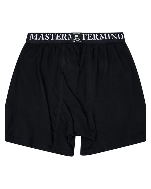 Mastermind Japan Black Cotton Trunks, 100% Cotton, Size: Medium for men