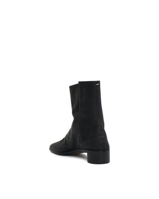 Maison Margiela Black Tabi Ankle 3Cm Boots, 100% Leather for men