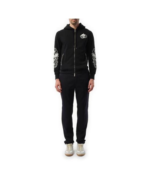 Alexander McQueen Black Emb Hoodie, Size: Small for men
