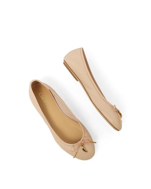 Chloé Natural Iris Ballerina, 100% Leather