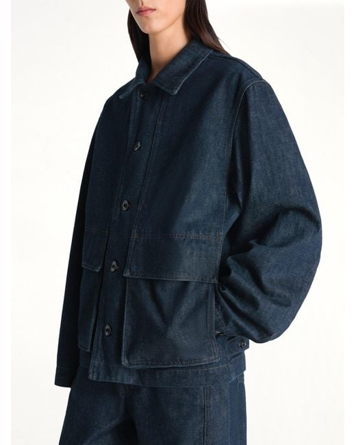 Lemaire Blue Boxy Jacket for men
