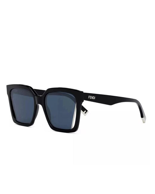 Fendi Black Fe40085I 5501V Geometric Sunglasses