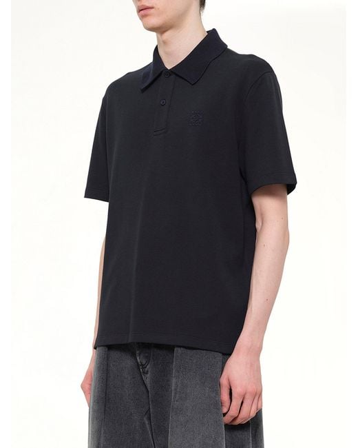Loewe Black Tonal Anagram Polo for men