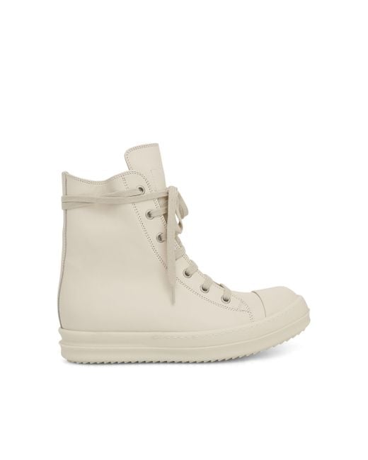 Rick Owens Natural Edfu Leather Sneakers, , 100% Leather