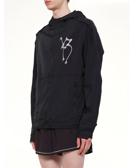 Y-3 Blue Skull Motif Run Jacket for men