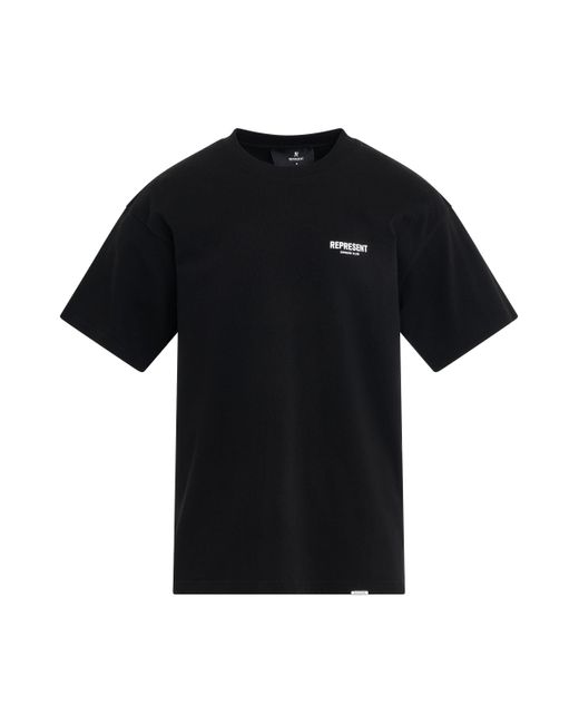 Represent Black New Owners Club T-Shirt, Short Sleeves, , 100% Cotton for men