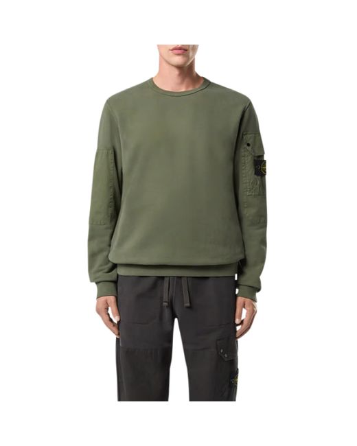 Stone island brushed cotton sweatshirt hot sale