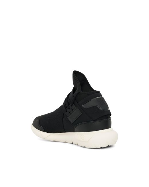 Y-3 Black Qasa Sneakers, /Off, 100% Rubber for men
