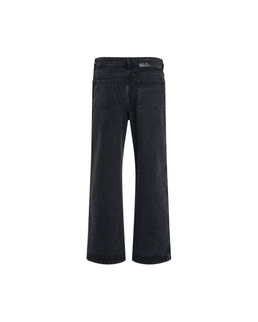 Loewe Black Anagram Baggy Jeans Af, Denim, 100% Cotton for men