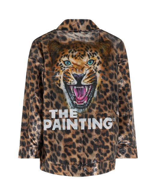 Doublet Brown Summer Fur Hand-Painted Jacket, 100% Polyester, Size: Medium for men