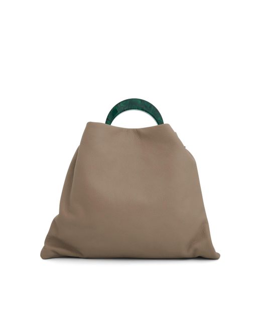 Marni Brown Venice Medium Hobo Bag, Light Camel/Spherical/, 100% Cotton