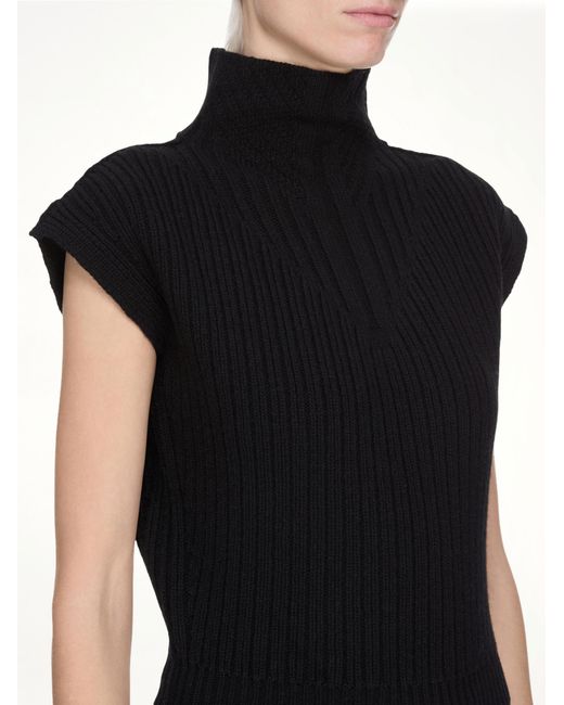 Rick Owens Black Sl Turtle Cable Sweater, Long Sleeves, 100% New Wool