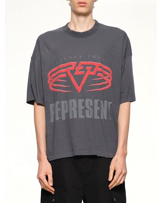 Represent Gray Reversible Living Legacy Falcon T-Shirt for men