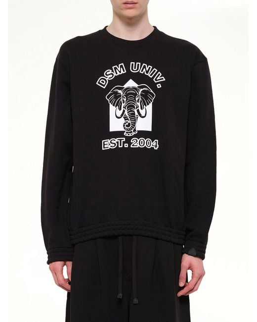 DSM KEI NINOMIYA Black Pile Knit Cotton Sweatshirt for men