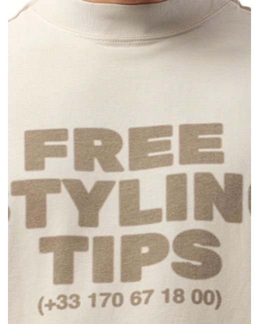 Balenciaga Natural Hotline Double Front Cotton T-Shirt for men