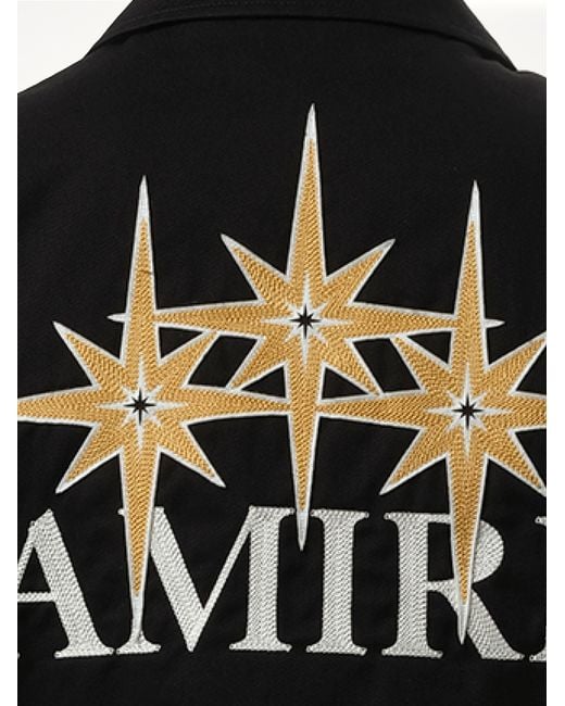 Amiri Black Starburst Zip Blouson for men