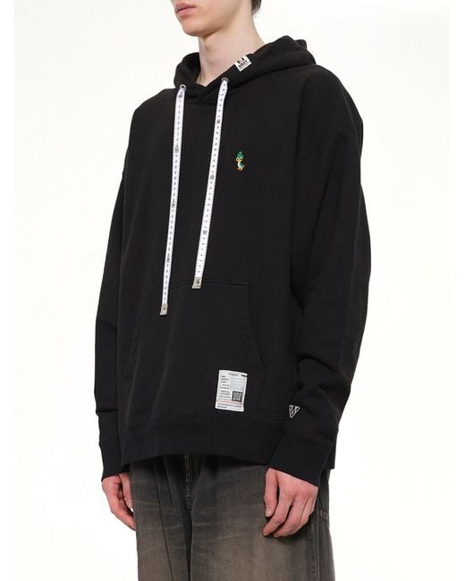 Maison Mihara Yasuhiro Black Leon Embroidery Hoodie for men