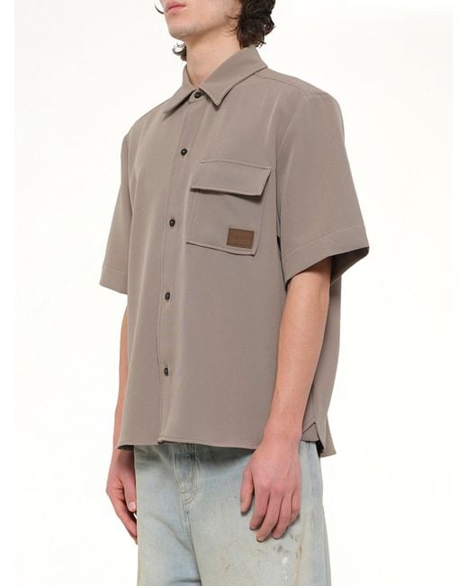 Amiri Gray Patch Cady Pocket Shirt for men