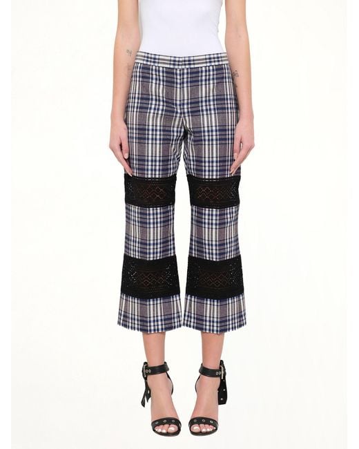 McQueen Blue Macramé Kicks Pants
