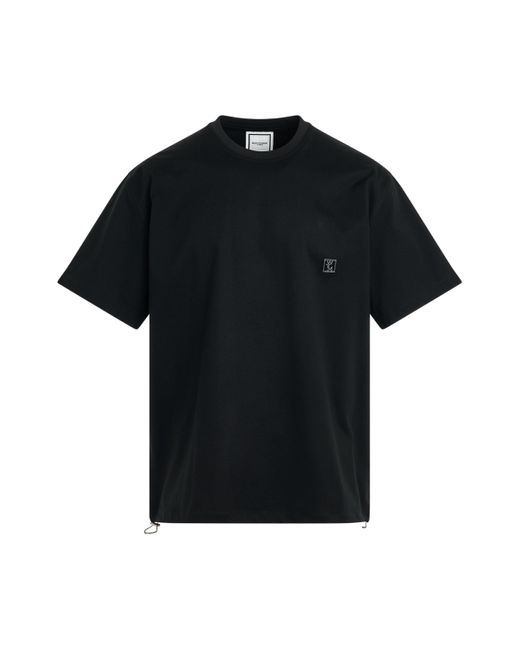 Wooyoungmi Black Side Drawstrap T-Shirt, , 100% Cotton for men