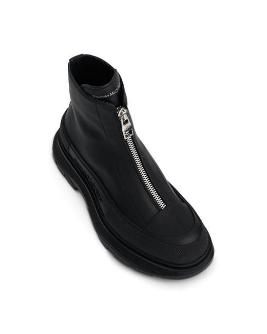Alexander McQueen Black Tread Slick Ankle Boots, , 100% Rubber for men