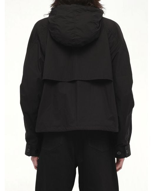 Lemaire Parachute Blouson Bomber Jacket, 100% Cotton in Black for