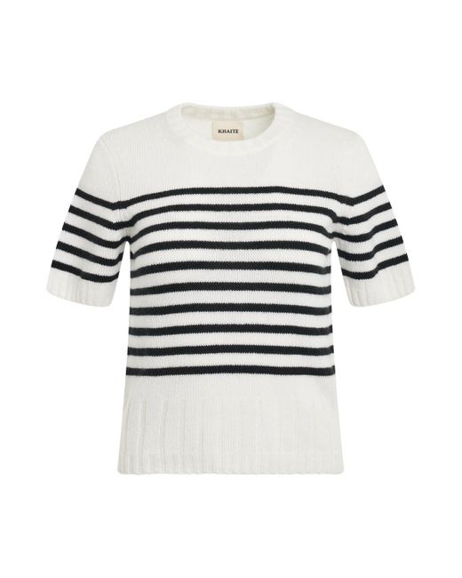 Khaite White 'Luphia Sweater, Glaze/, 100% Cashmere, Size: Small