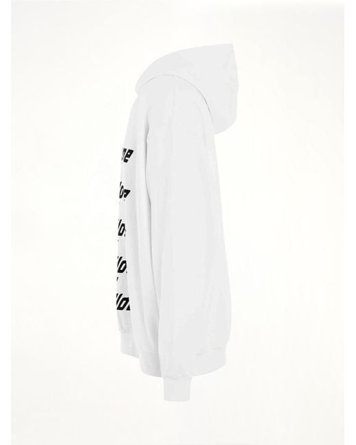 we11done White Multiple Front Logo Hoodie for men