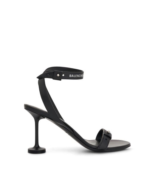Balenciaga Black Afterhour 90Mm Sandals, , 100% Calfskin