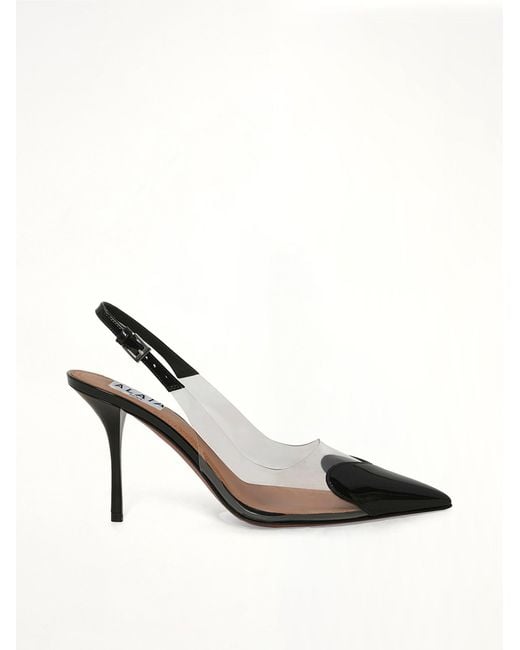 Alaïa Metallic Le Coeur Slingbacks H90