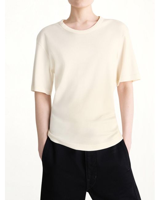 Lemaire White Rib Ss T-Shirt
