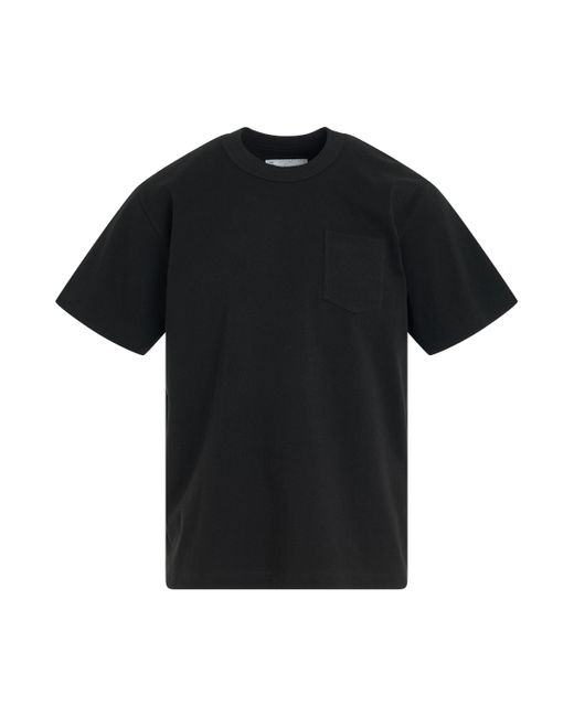 Sacai Black "Simple" Print T-Shirt, Short Sleeves, , 100% Cotton for men