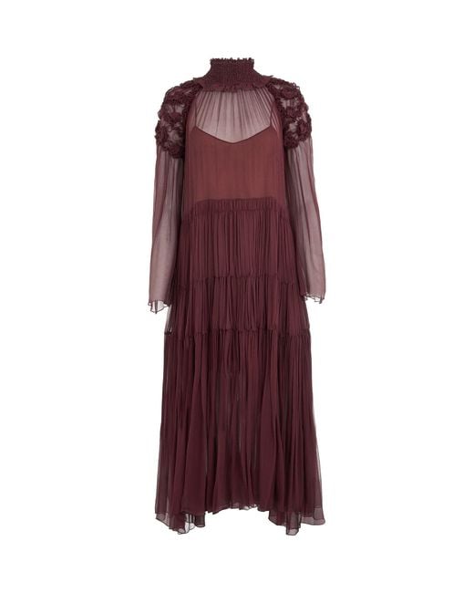 Chloé Purple Dress, 100% Silk
