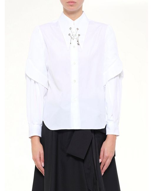 Noir Kei Ninomiya White Star Embelishment Shirt