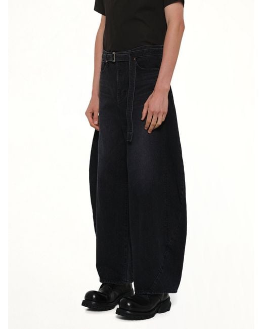 Sacai Black Denim Pants for men