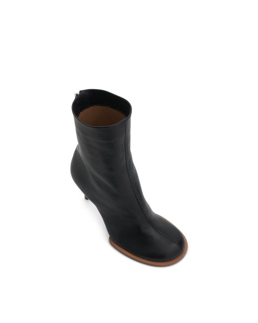 Jacquemus Black Les Bottines Rond Carre Leather Ankle Boot