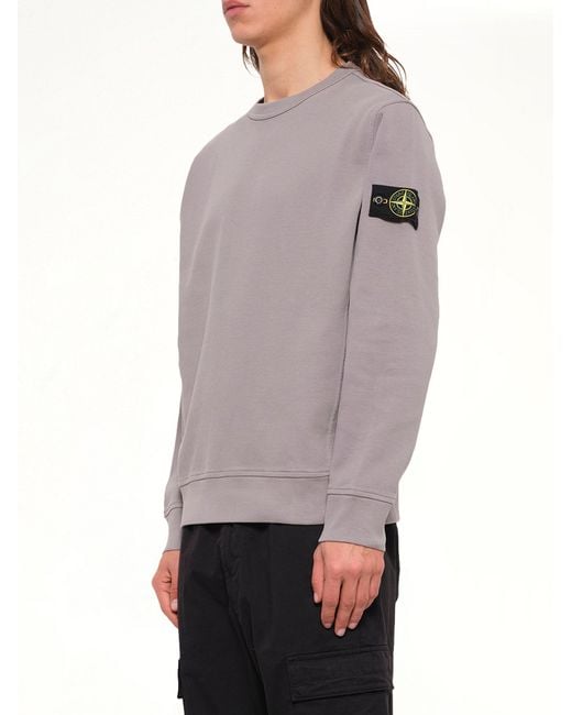 Stone Island Gray 6100017 Organic Cotton Sweatshirt for men