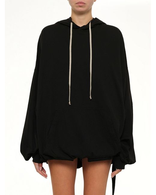 Rick Owens Black Hun Hoodie