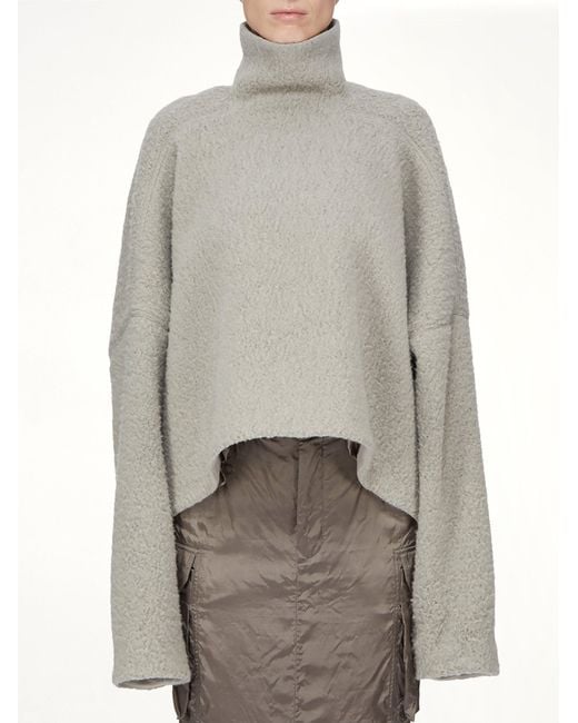 Rick Owens Gray Jumbo Tabard Cropped Top