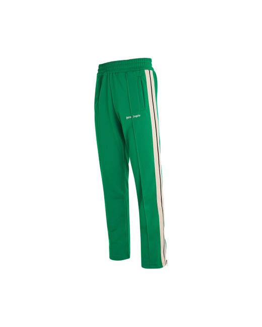 Palm Angels Green 'Classic Logo Track Pants, /Off, 100% Polyester, Size: Small for men