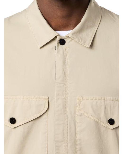 Stone Island Natural Supima Cotton Overshirt, Long Sleeves, 100% Cotton, Size: Medium for men