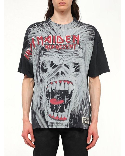 Represent Black Iron Maiden British Metal T-Shirt for men