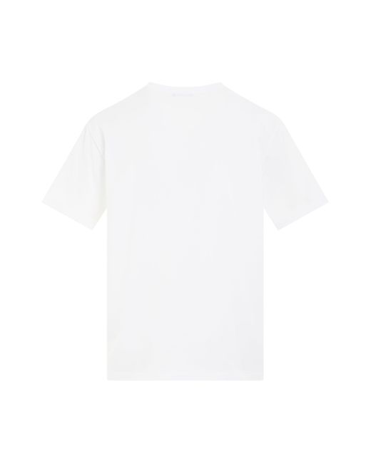 Balmain Coin Flock Straight Fit T-shirt In White/black for men