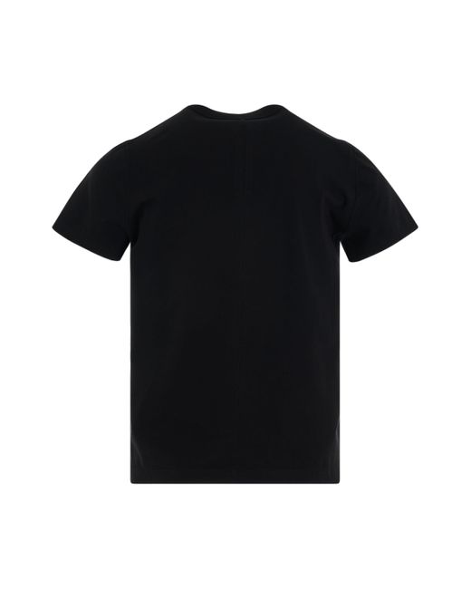 Rick Owens Black Short Level T-Shirt, Short Sleeves, , 100% Cotton, Size: Large for men