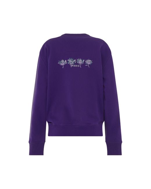 Givenchy Purple 'Thistle Reverse Logo Sweatshirt, Round Neck, Long Sleeves, , 100% Cotton, Size: Small