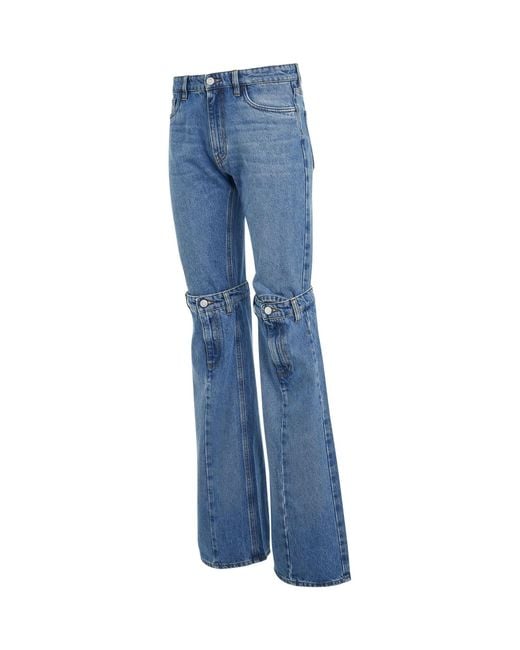 Coperni Blue Open Knee Jeans, 100% Cotton, Size: Small