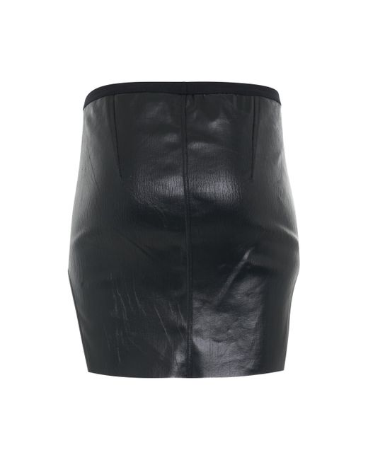 Rick Owens Black Diana Mini Denim Skirt, , 100% Cotton
